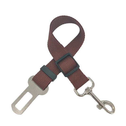 Pet Safety Seat Belt for Dogs and Cats - Adjustable Vehicle Harness with Clip and Traction Lead GXQ05