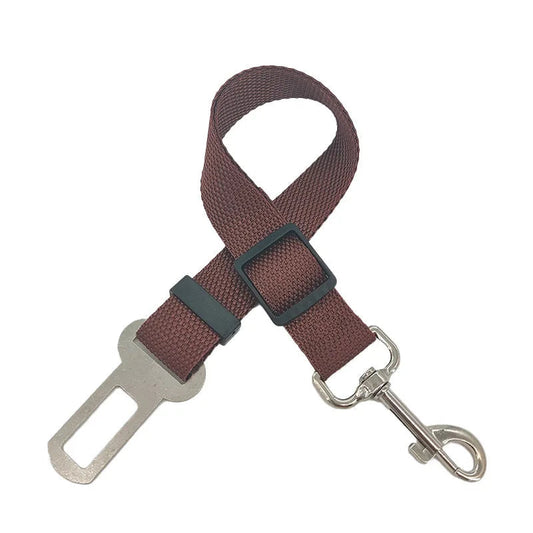 Pet Safety Seat Belt for Dogs and Cats - Adjustable Vehicle Harness with Clip and Traction Lead GXQ05