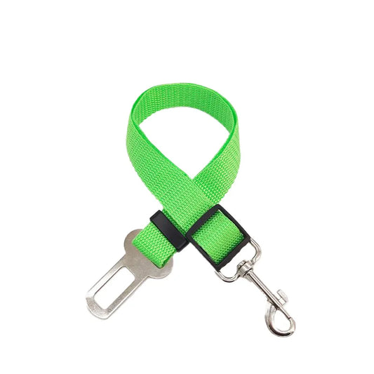 Pet Safety Seat Belt for Dogs and Cats - Adjustable Vehicle Harness with Clip and Traction Lead GXQ05