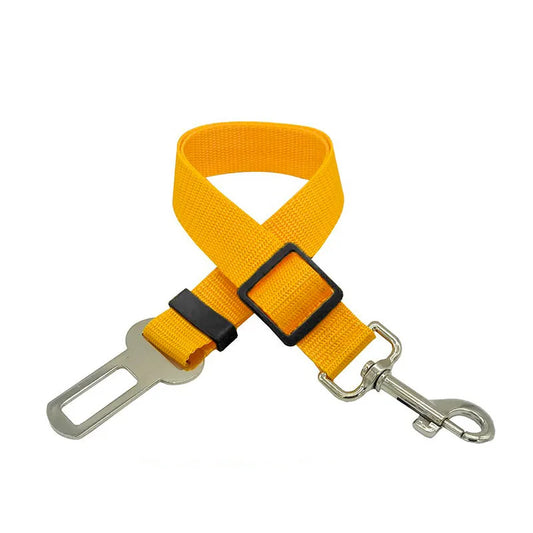 Pet Safety Seat Belt for Dogs and Cats - Adjustable Vehicle Harness with Clip and Traction Lead GXQ05