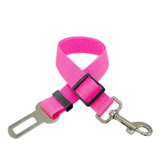 Pet Safety Seat Belt for Dogs and Cats - Adjustable Vehicle Harness with Clip and Traction Lead GXQ05