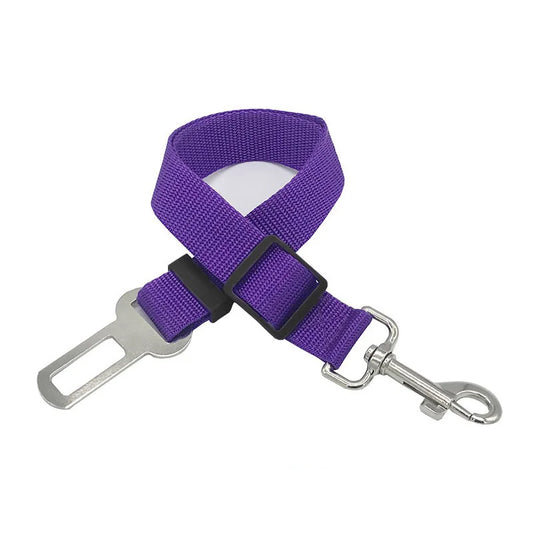 Pet Safety Seat Belt for Dogs and Cats - Adjustable Vehicle Harness with Clip and Traction Lead GXQ05
