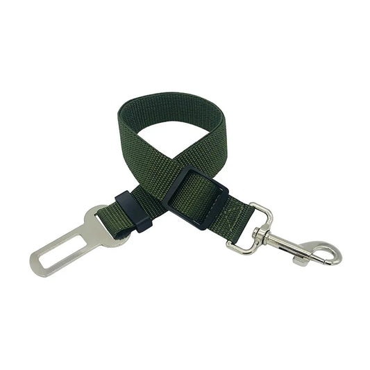Pet Safety Seat Belt for Dogs and Cats - Adjustable Vehicle Harness with Clip and Traction Lead GXQ05