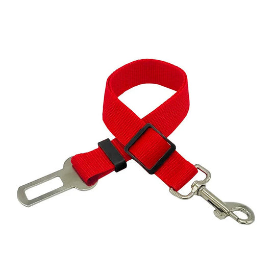 Pet Safety Seat Belt for Dogs and Cats - Adjustable Vehicle Harness with Clip and Traction Lead GXQ05